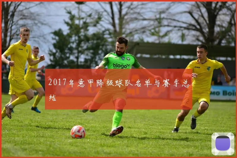 2017年意甲降级球队名单与赛季总结